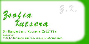 zsofia kutsera business card